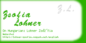 zsofia lohner business card